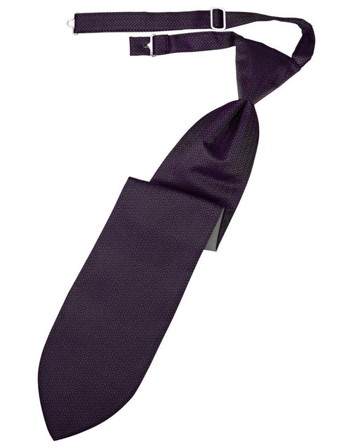 Plum Herringbone Kids Necktie by Cardi