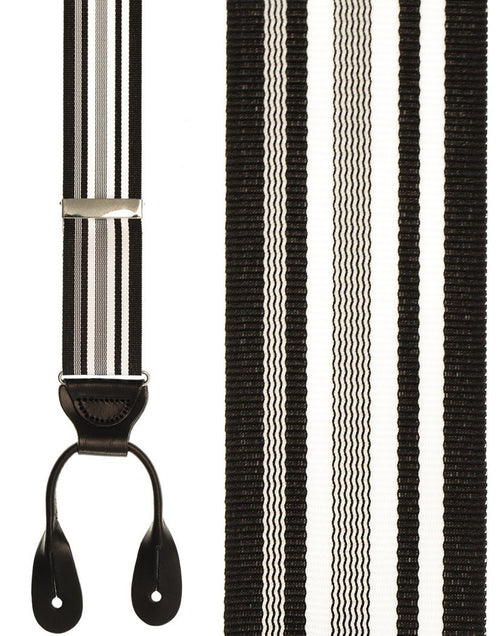 Portland Black Striped Suspenders by Cardi
