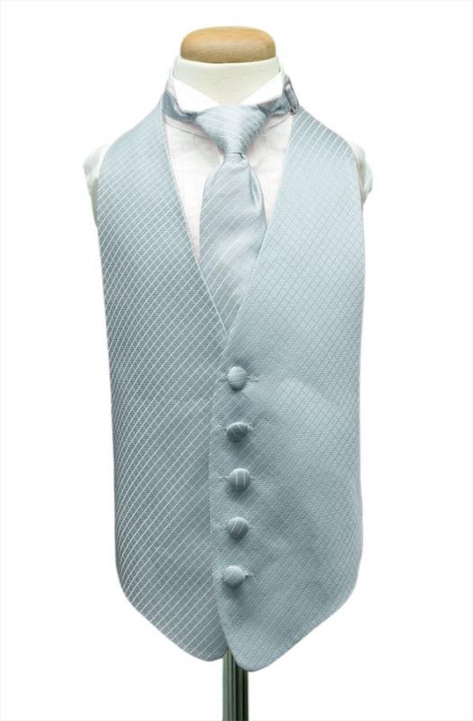 Powder Blue Palermo Kids Tuxedo Vest by Cardi
