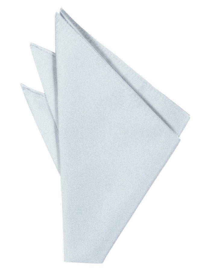 Powder Blue Solid Twill Pocket Square Cardi