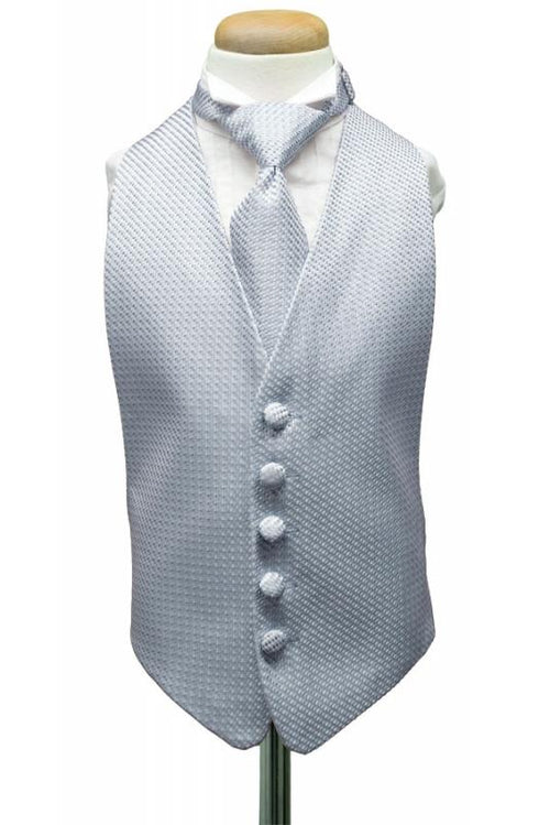 Powder Blue Venetian Kids Tuxedo Vest by Cardi