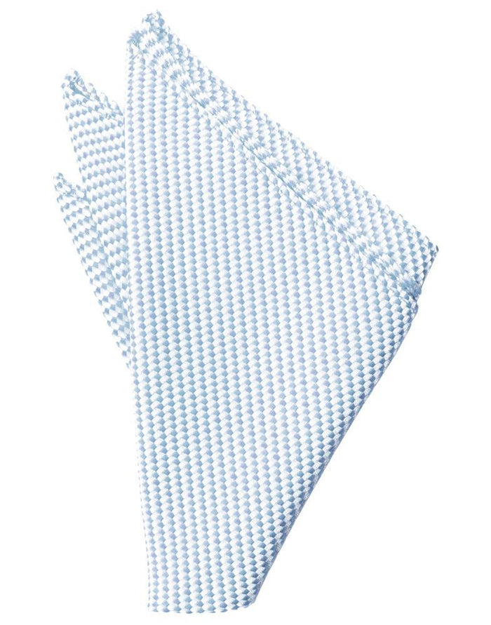 Powder Blue Venetian Pocket Square by Cardi