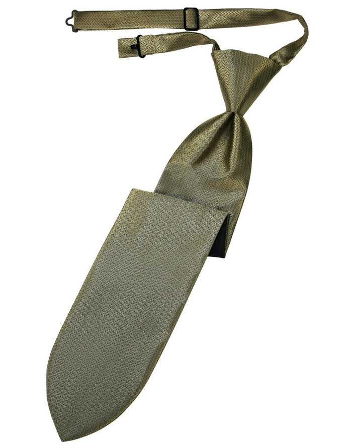 Cardi Pre-Tied Bamboo Herringbone Necktie