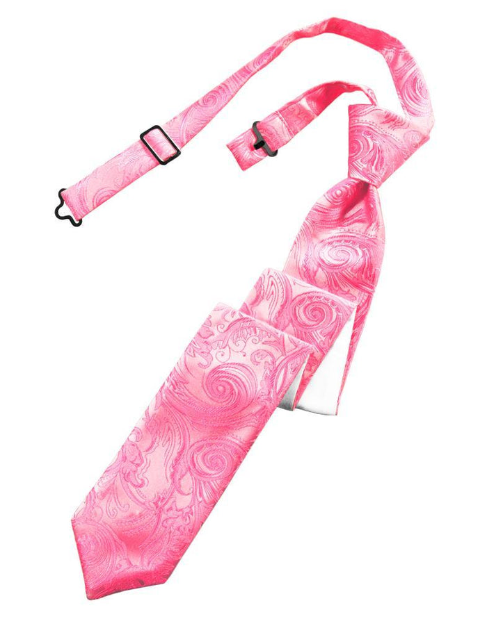 Cardi Pre-Tied Bubblegum Tapestry Skinny Necktie