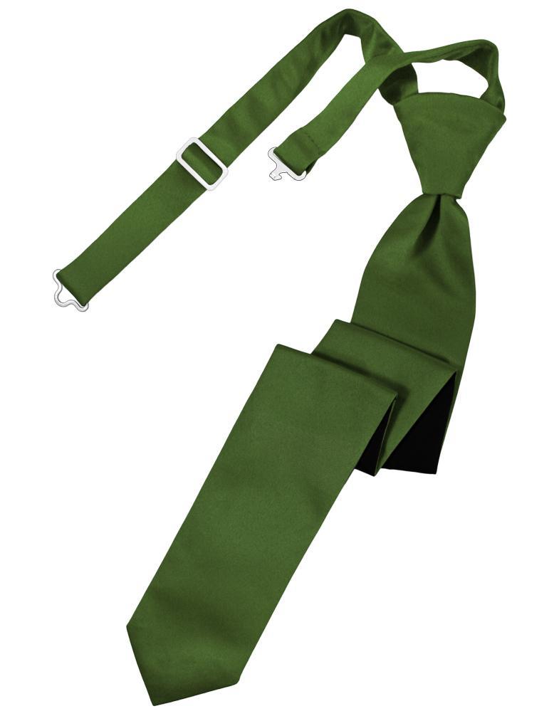Cardi Pre-Tied Clover Luxury Satin Skinny Necktie