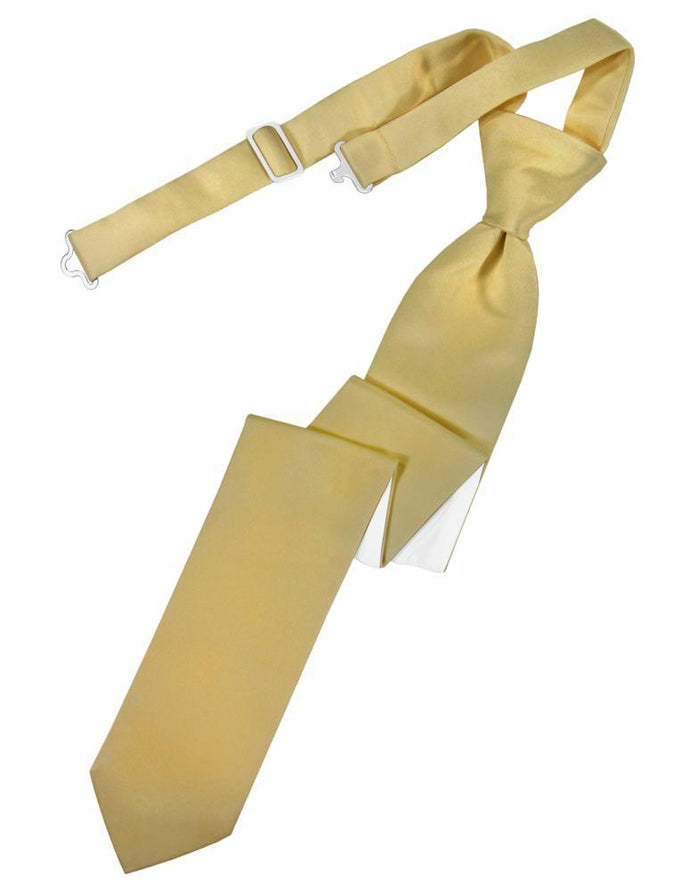 Cardi Pre-Tied Harvest Maize Luxury Satin Skinny Necktie
