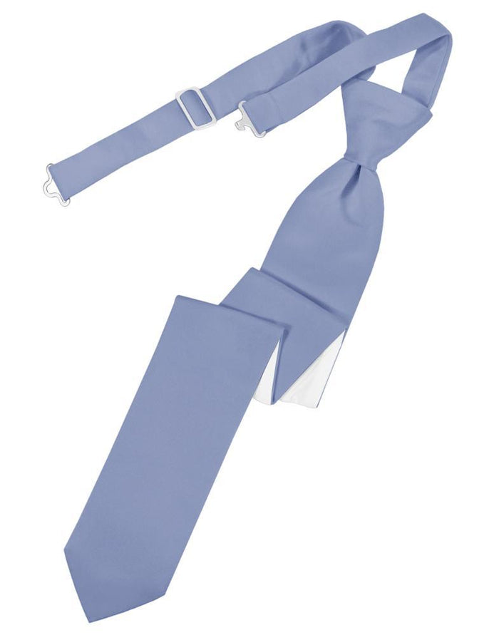 Cardi Pre-Tied Periwinkle Luxury Satin Skinny Necktie
