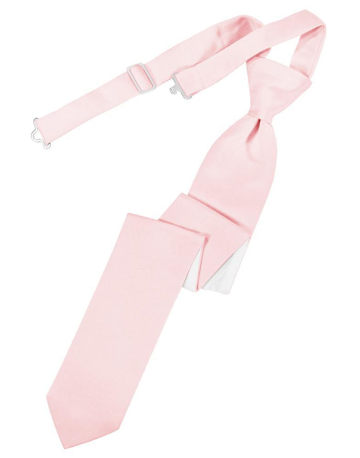 Cardi Pre-Tied Pink Luxury Satin Skinny Necktie