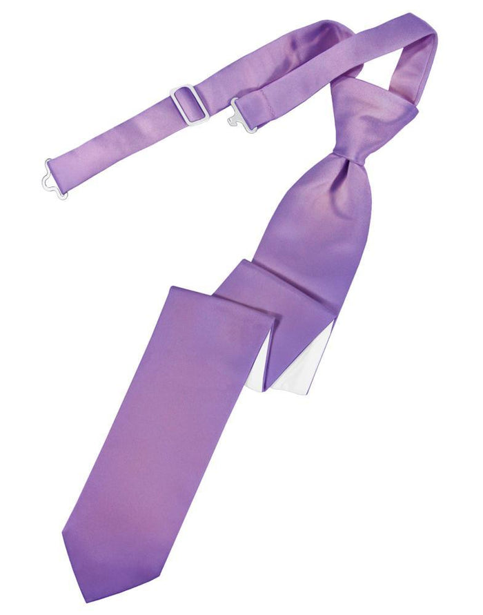 Cardi Pre-Tied Wisteria Luxury Satin Skinny Necktie