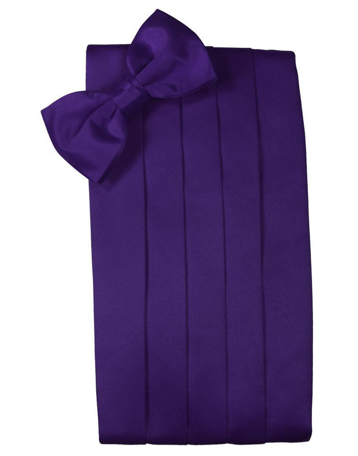 Purple Luxury Satin Cummerbund by Cardi