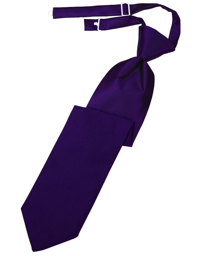 Purple Luxury Satin Kids Necktie Cardi
