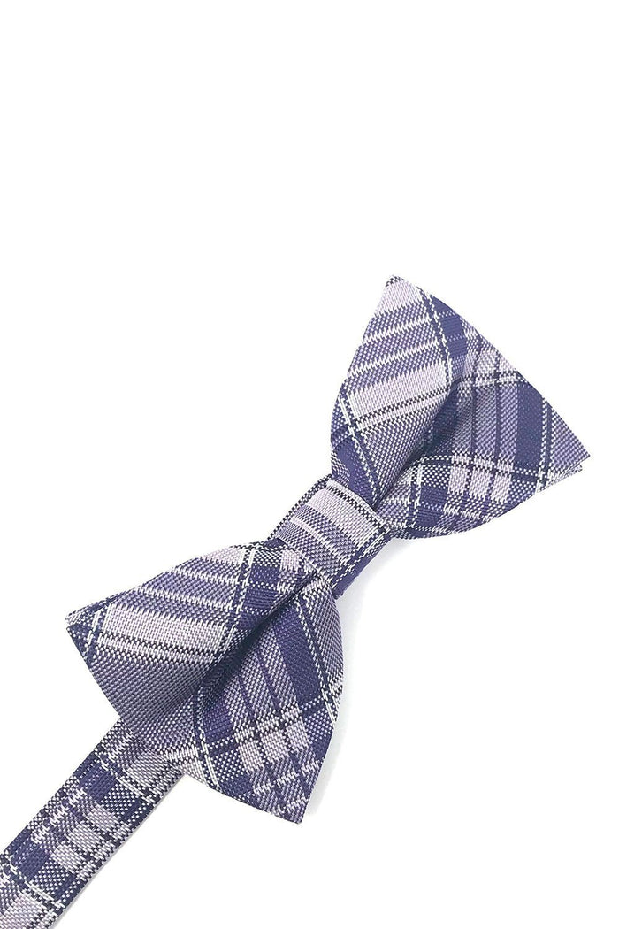 Purple Madison Plaid Kids Bow Tie by Cardi