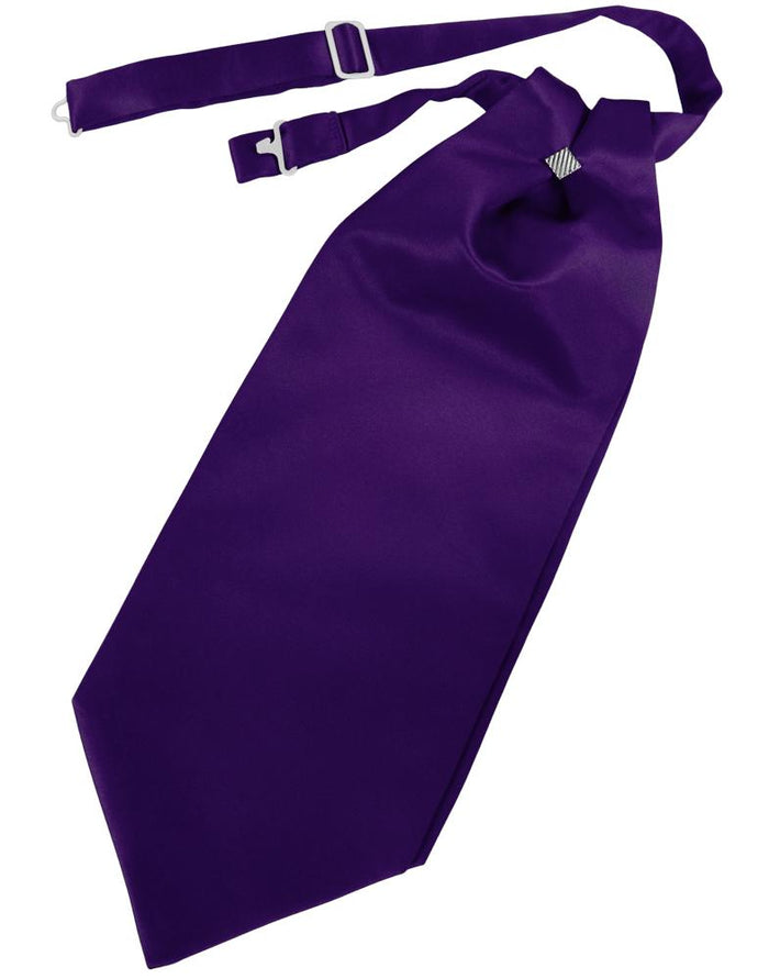 Purple Solid Satin Kids Cravat by Cardi