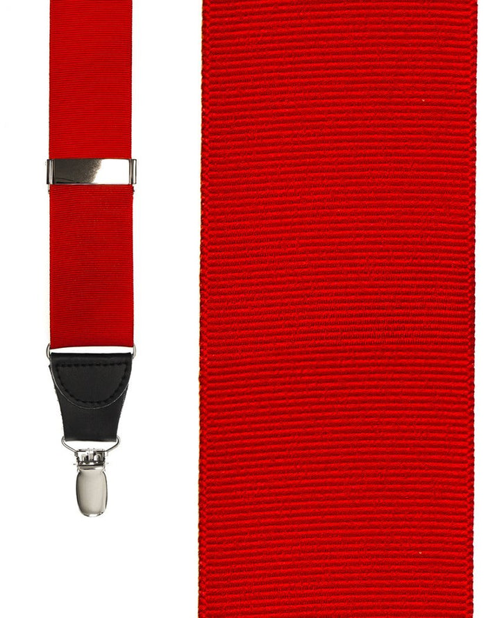 Red Grosgraine Ribbon Suspenders by Cardi