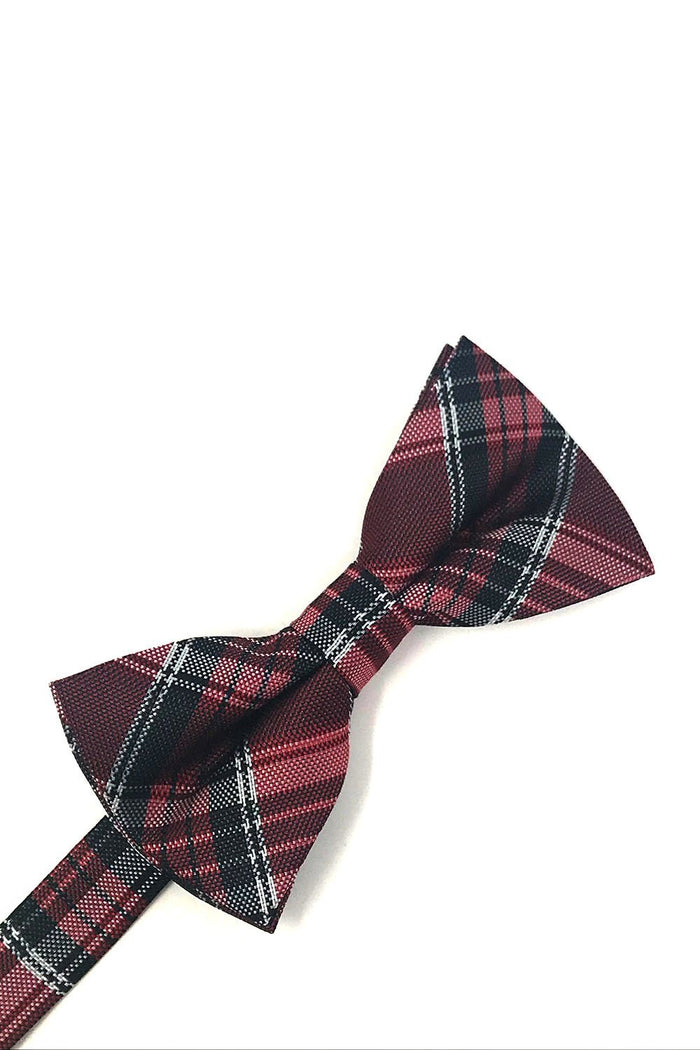 Red Madison Plaid Bow Tie Cardi