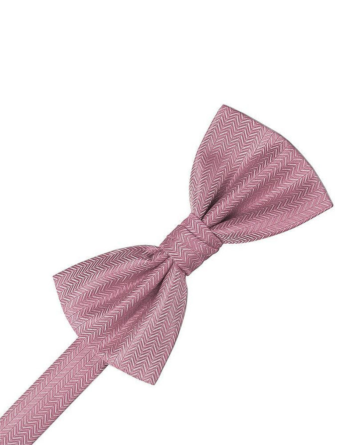 Rose Herringbone Kids Bow Tie by Cardi