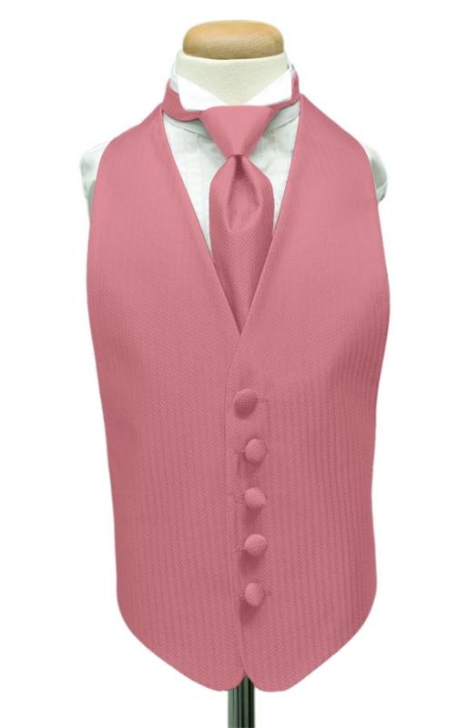 Rose Herringbone Kids Tuxedo Vest by Cardi