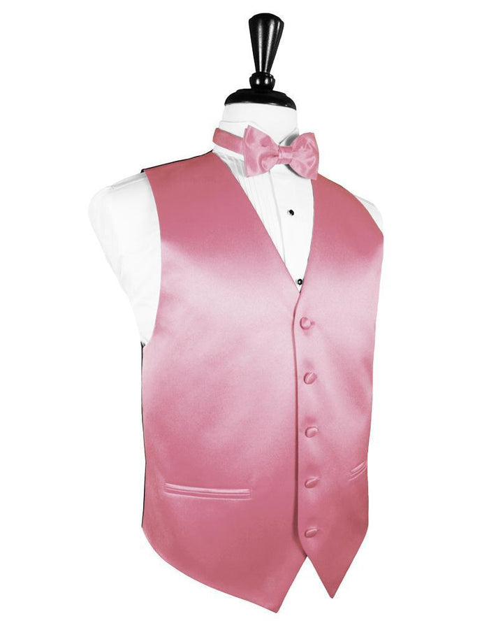 Rose Petal Luxury Satin Tuxedo Vest by Cardi