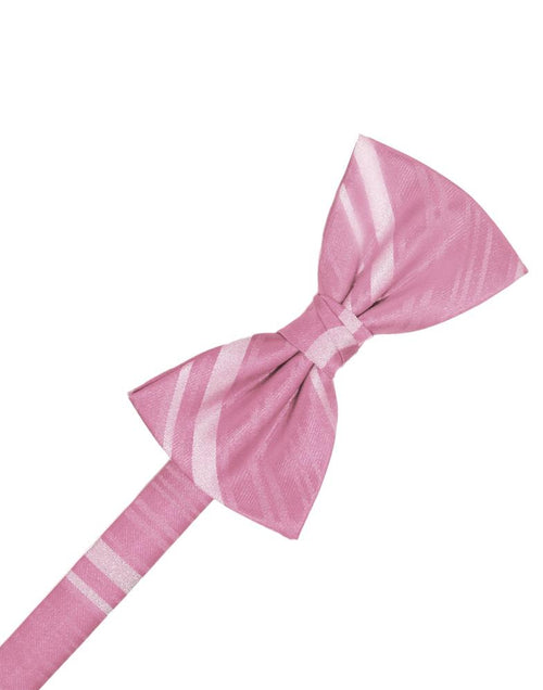 Rose Petal Striped Satin Kids Bow Tie by Cardi