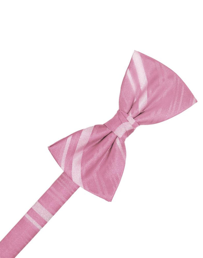 Rose Petal Striped Satin Kids Bow Tie by Cardi