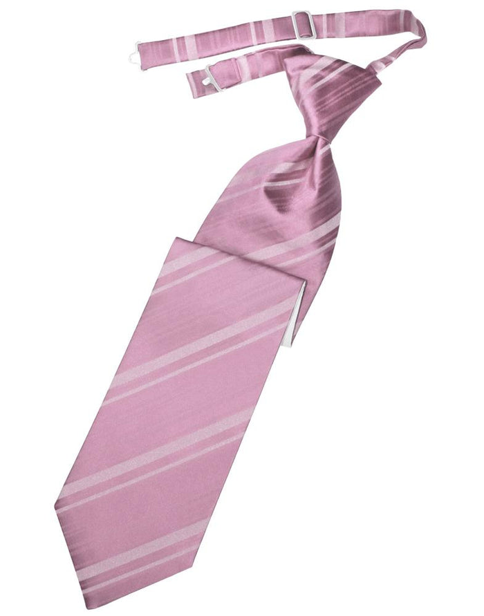 Rose Petal Striped Satin Kids Necktie by Cardi