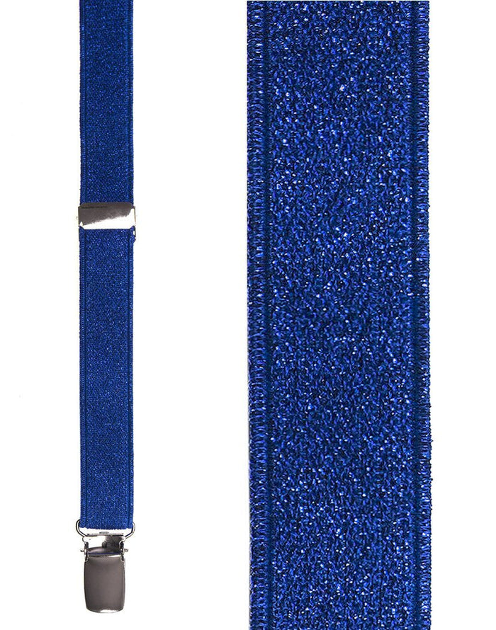 Royal Blue Broadway Glitter Suspenders by Cardi