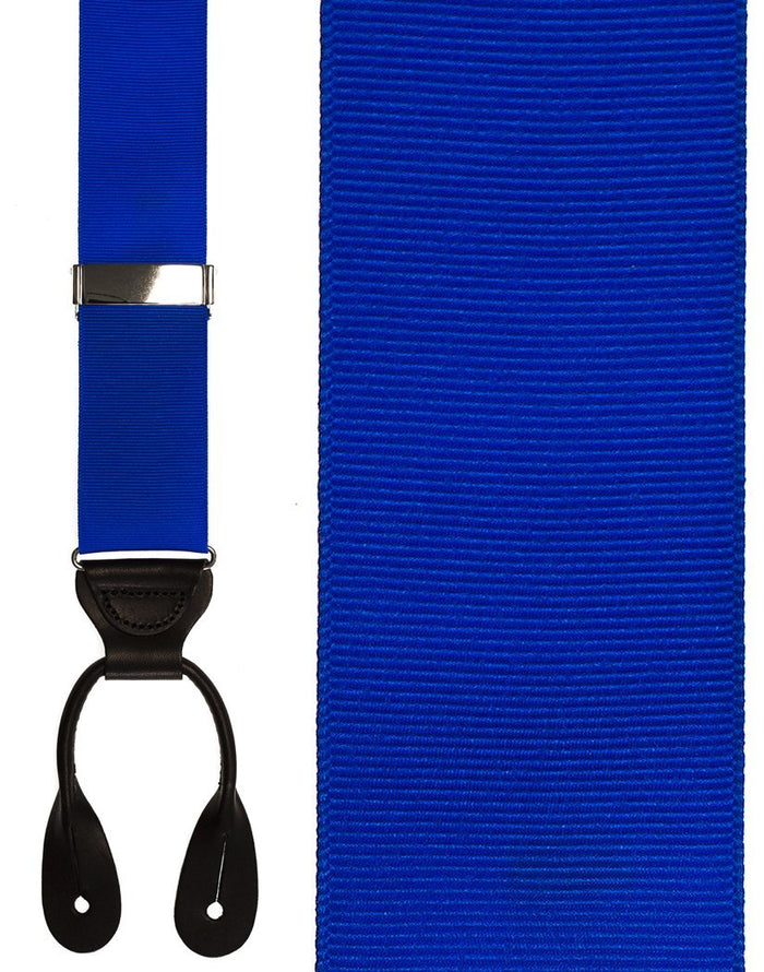 Royal Blue Grosgraine Ribbon II Suspenders by Cardi