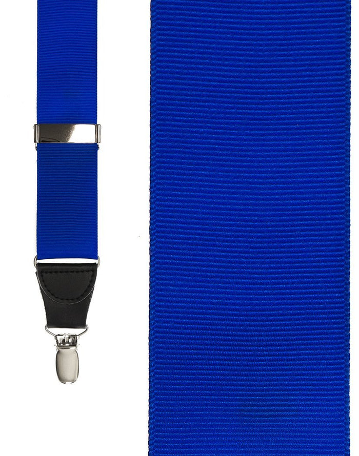 Royal Blue Grosgraine Ribbon Suspenders Cardi
