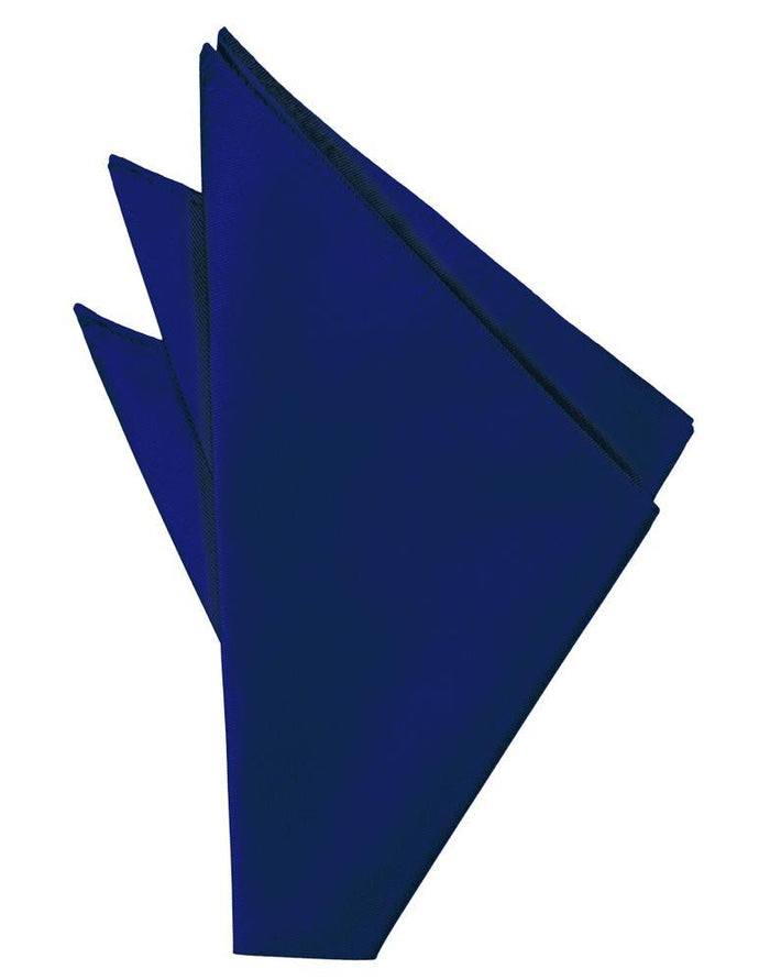Royal Blue Solid Twill Pocket Square Cardi