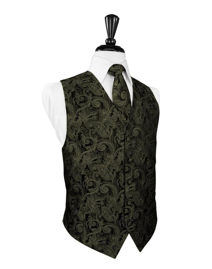 Sage Tapestry Tuxedo Vest Cardi