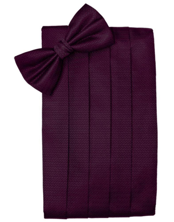 Sangria Herringbone Kids Cummerbund Cardi