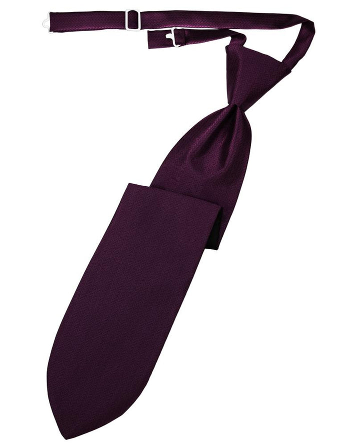 Sangria Herringbone Kids Necktie by Cardi