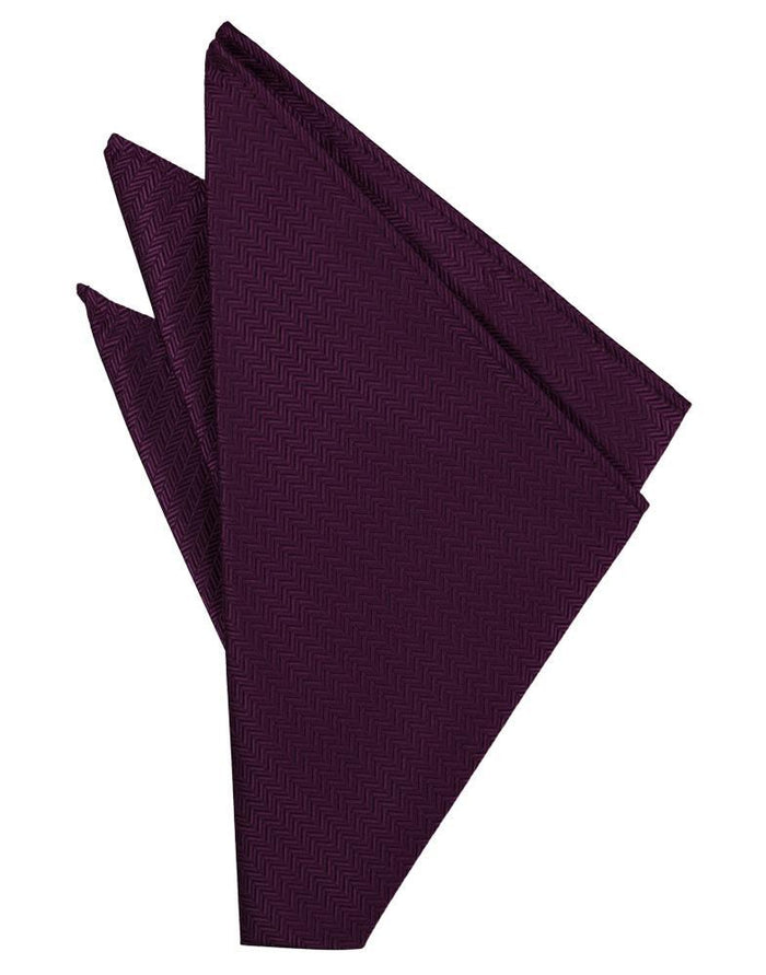 Sangria Herringbone Pocket Square by Cardi