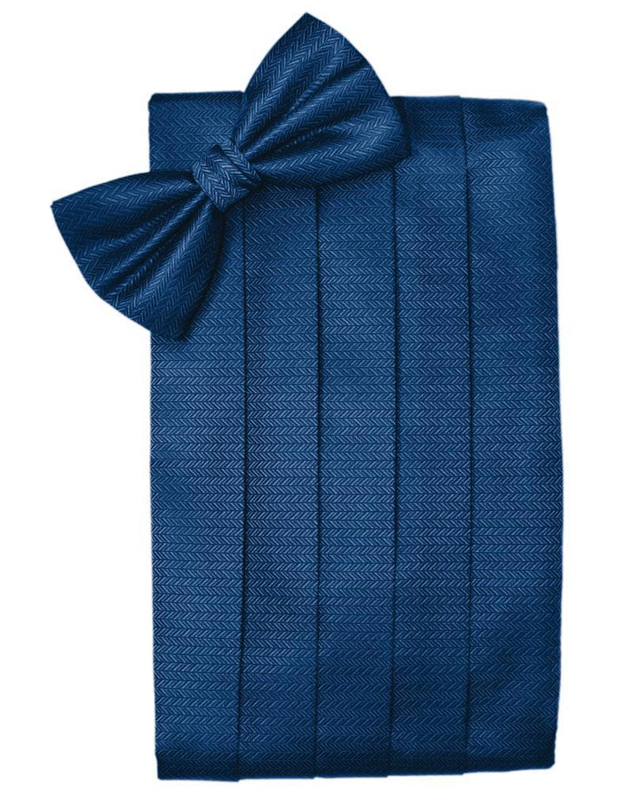 Sapphire Herringbone Cummerbund by Cardi