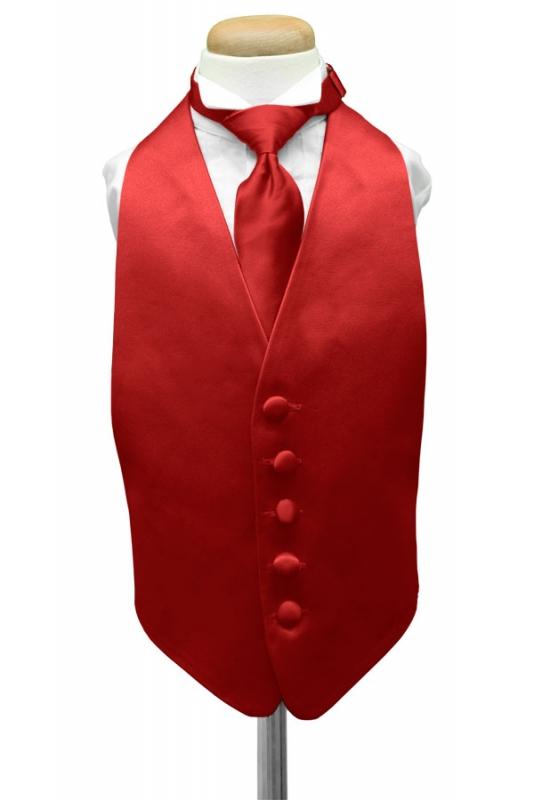 Scarlet Luxury Satin Kids Tuxedo Vest by Cardi