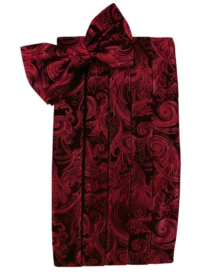 Scarlet Tapestry Cummerbund Cardi