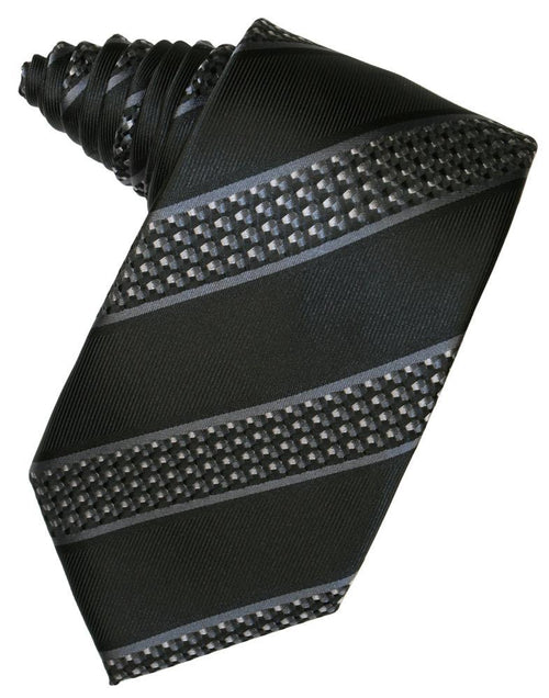 Asphalt Venetian Stripe Necktie