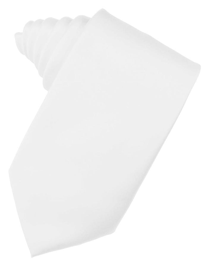 White Luxury Satin Necktie