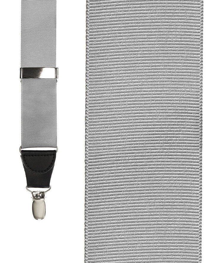 Silver Grosgraine Ribbon Suspenders by Cardi
