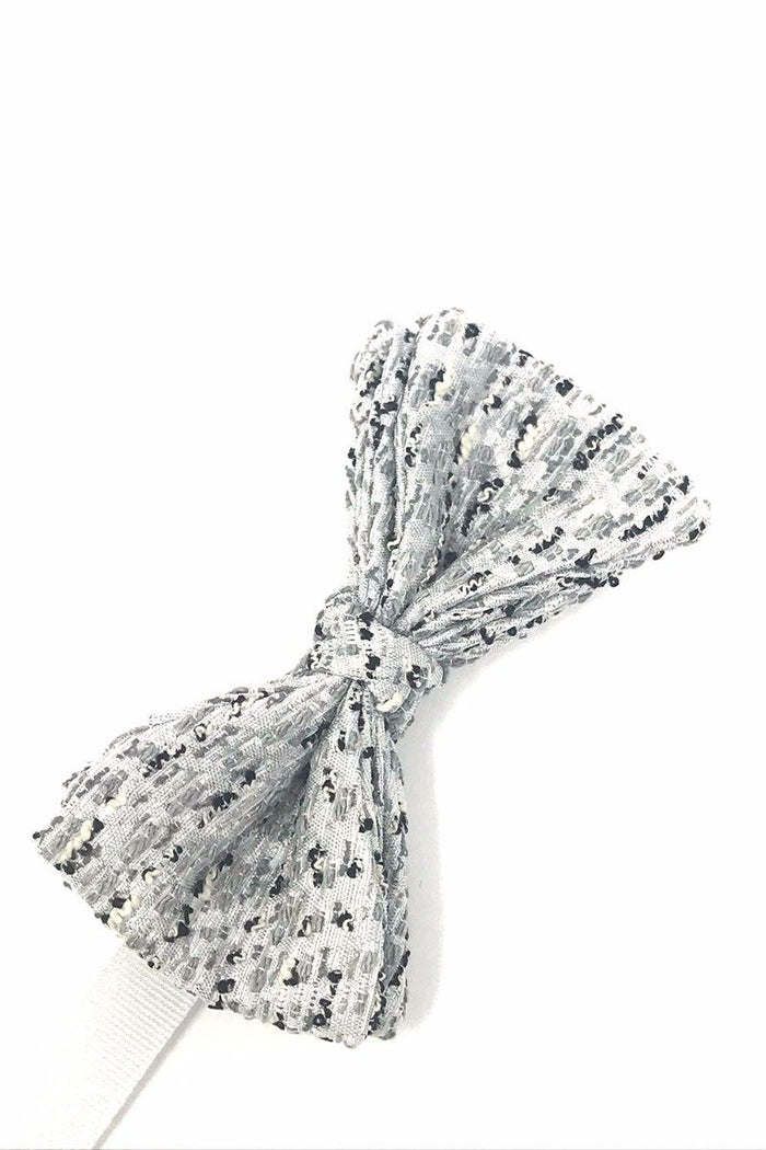 Silver Laurent Bow Tie by Cardi