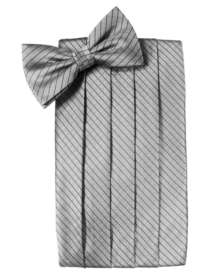 Silver Palermo Cummerbund by Cardi