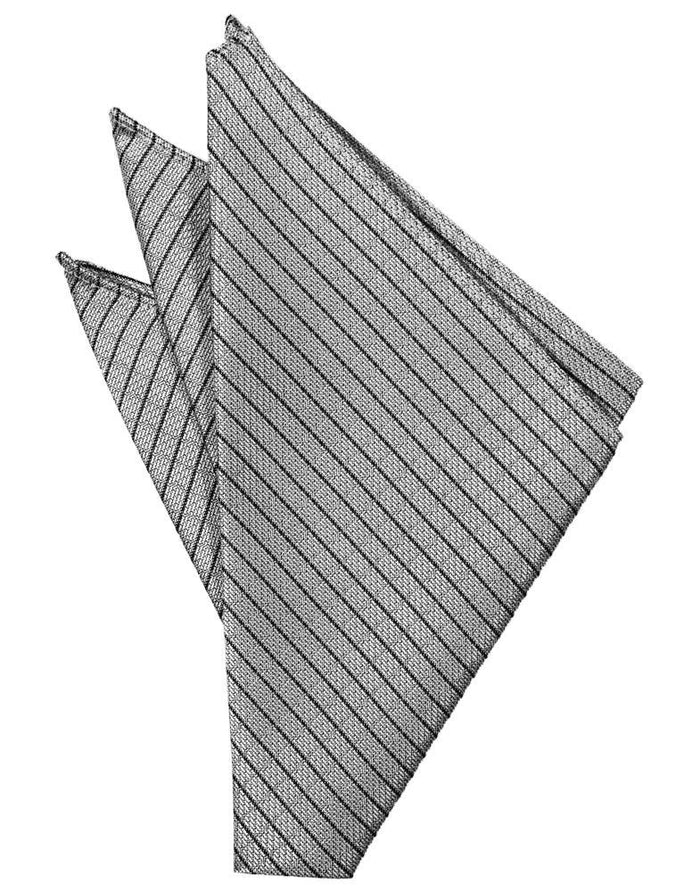 Silver Palermo Pocket Square by Cardi