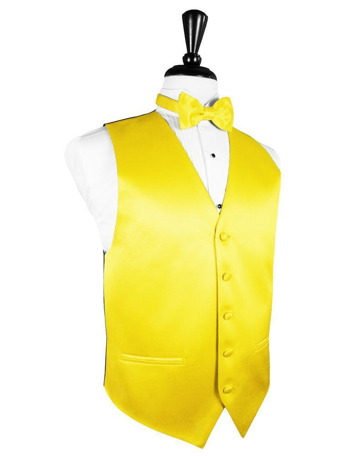 Sunbeam Luxury Satin Tuxedo Vest Cardi