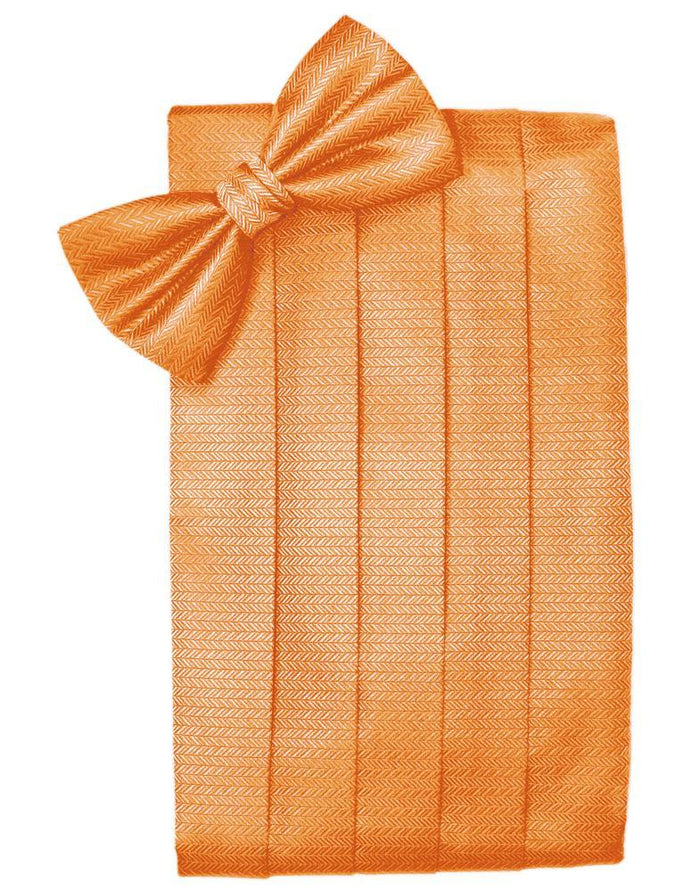 Tangerine Herringbone Cummerbund by Cardi