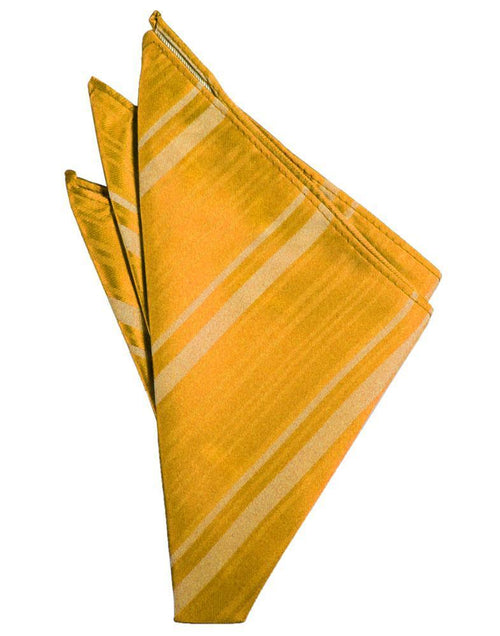 Tangerine Striped Satin Pocket Square Cardi