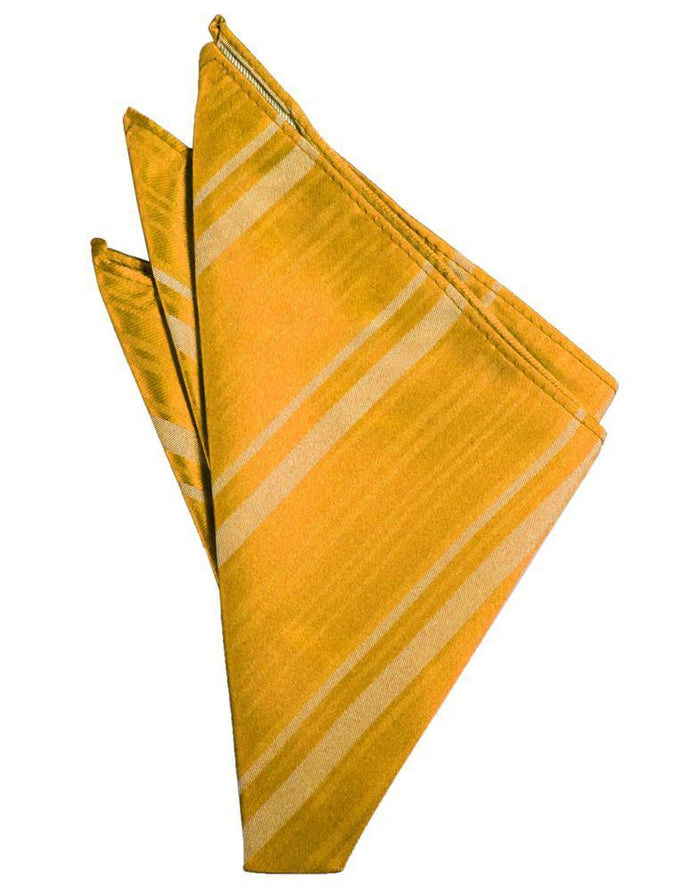 Tangerine Striped Satin Pocket Square Cardi