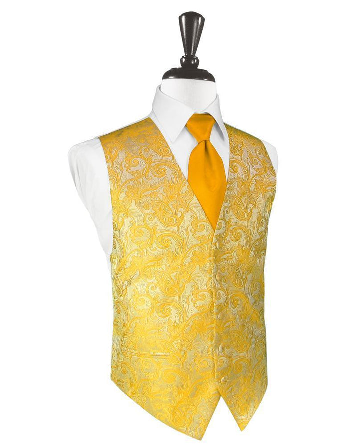 Tangerine Tapestry Tuxedo Vest by Cardi