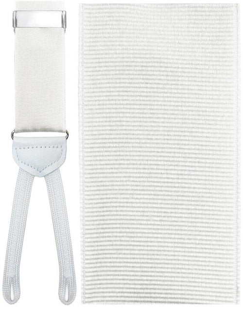 Trapani White Suspenders Cardi