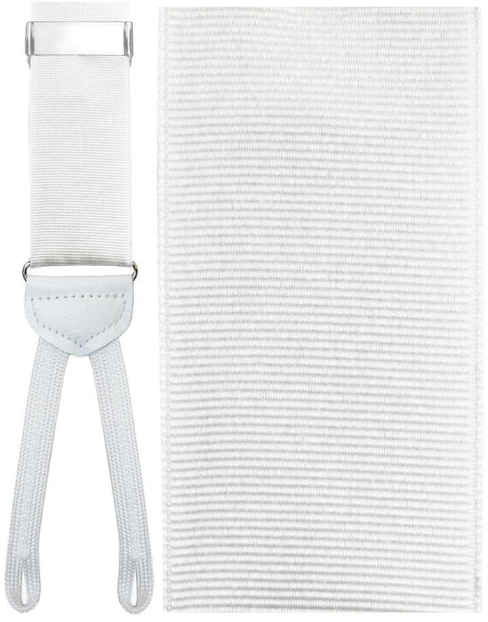 Trapani White Suspenders Cardi