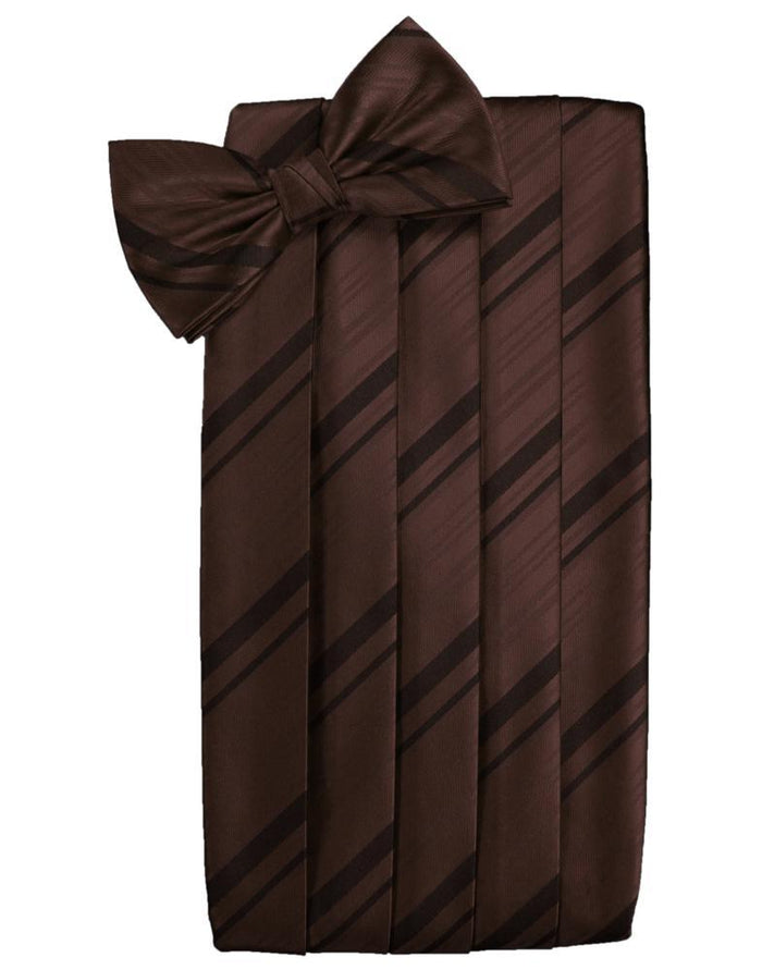 Truffle Striped Satin Cummerbund by Cardi